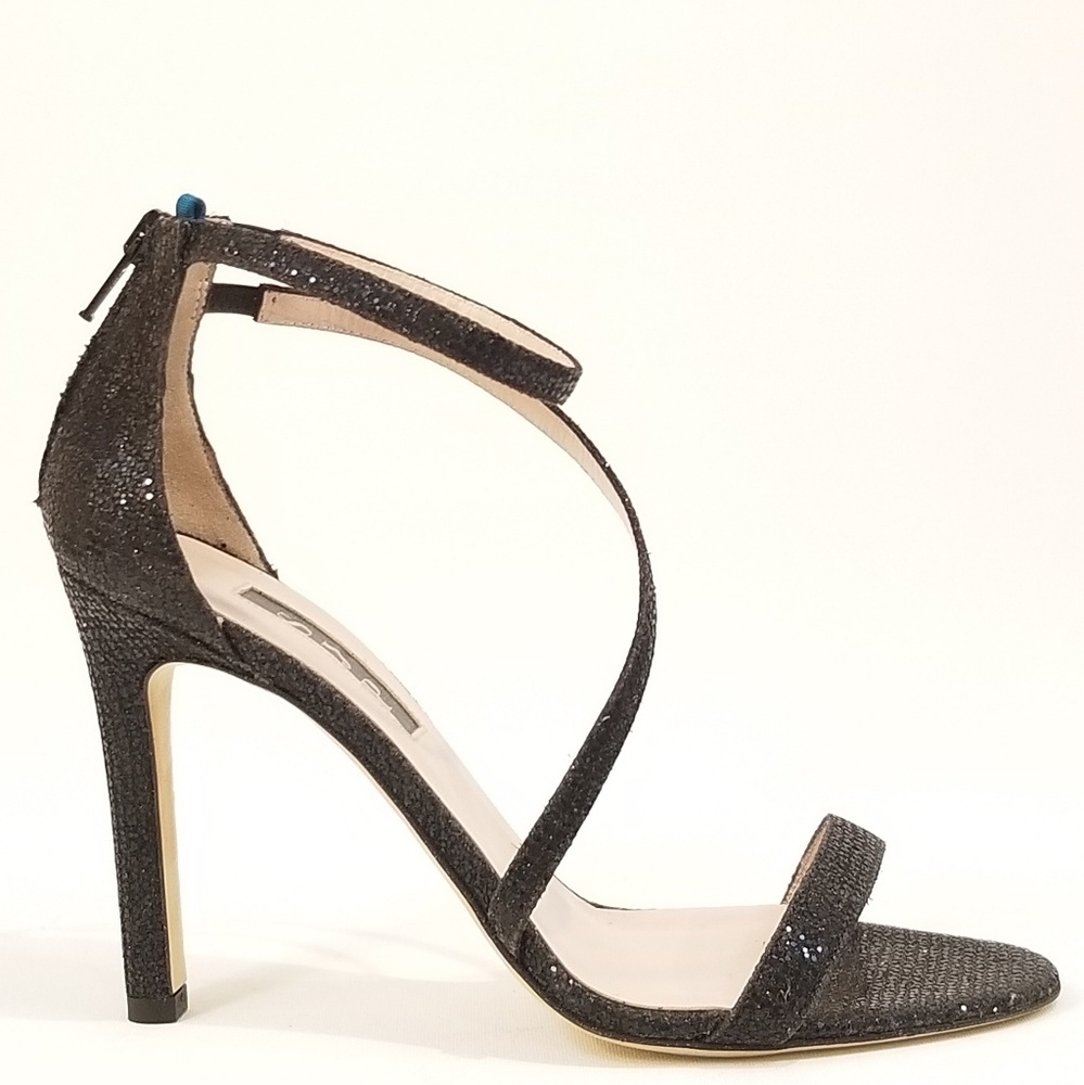 SJP Black Heel Sandals